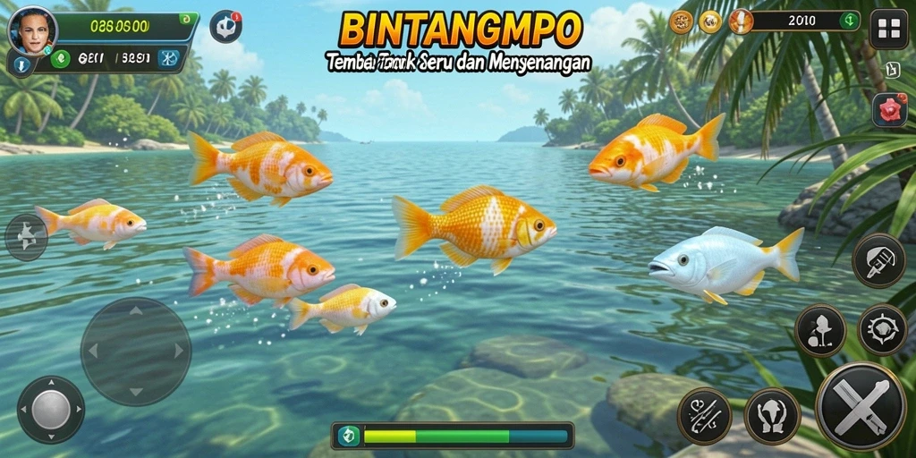 Tampilan permainan Tembak Ikan BINTANGMPO yang seru dan penuh warna.