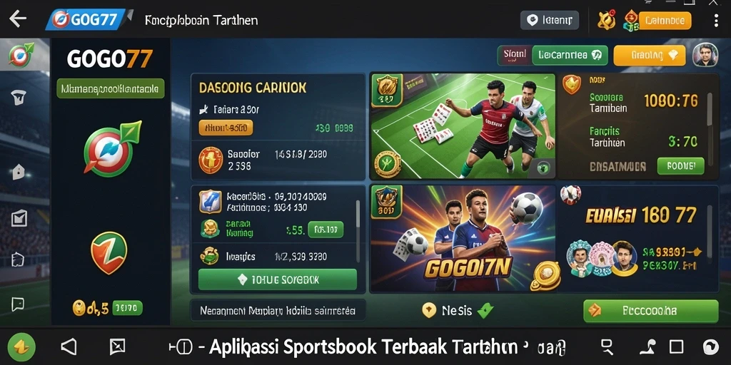 Tampilan aplikasi GOGO77 dengan antarmuka yang menarik dan fitur lengkap.