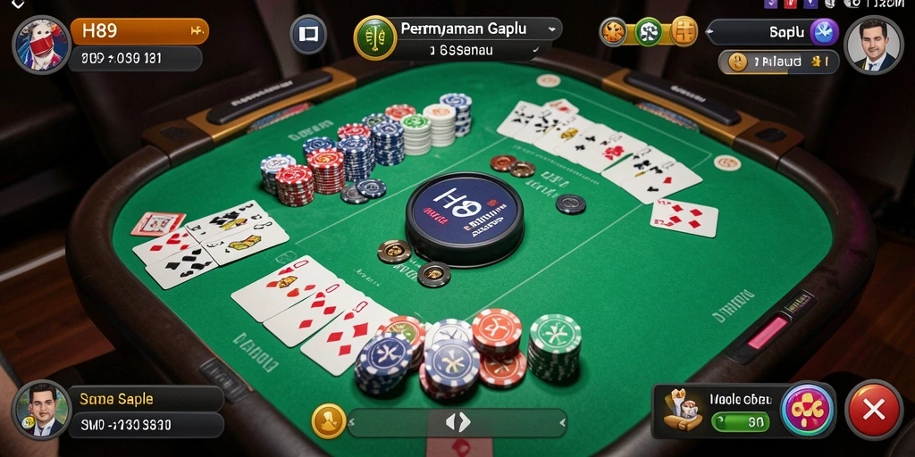 Tampilan permainan Gaple H89 yang seru dan interaktif.