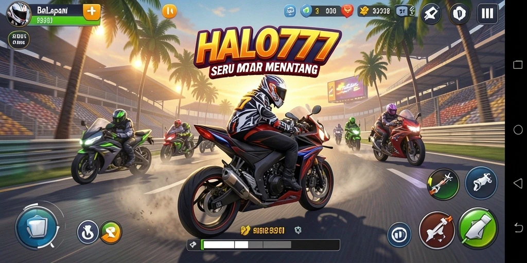Gameplay seru balapan motor di HALO777 dengan grafik menawan.