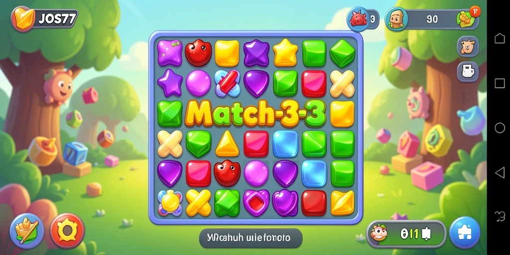 Tampilan utama gameplay JOS77 yang penuh warna dan mengasyikkan.