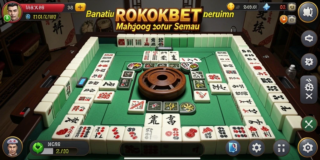 Gameplay ROKOKBET menampilkan aksi Mahjong yang menegangkan dan seru.